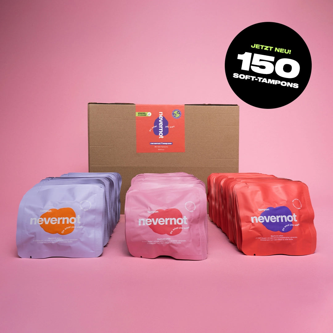 Nevernot Dein nachhaltiges Vorratspack | 150 Soft-Tampons – nevernot.de